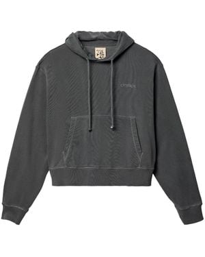 CAMPERLAB Logo-Embroidered Cotton Hoodie - Grey
