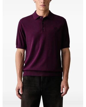 Fred Perry Cotton Polo Shirt - Purple