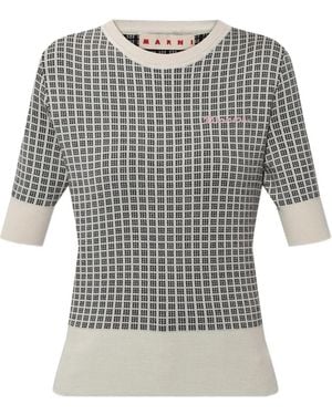 Marni Checked Top - Gray