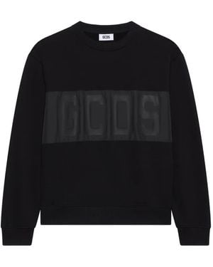 Gcds Sweatshirt Mit Logo-Streifen - Schwarz