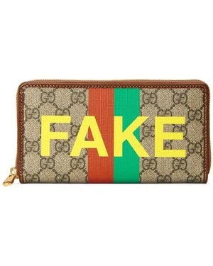 Gucci Portafoglio Fake/Not GG con monogramma - Multicolore