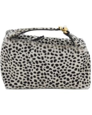 Liffner Zebra Print Top Handle Tote Bag - Grey