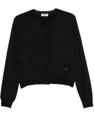 Moschino Cardigan Mit Rüschenborte - Schwarz