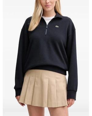 Lacoste Zip-Up High-Neck Sweater - Blue