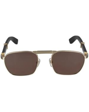 Cartier Square-Frame Sunglasses - Metallic