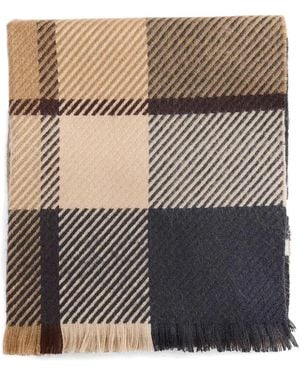 Barbour Blair Tartan Fringed Scarf - Natural