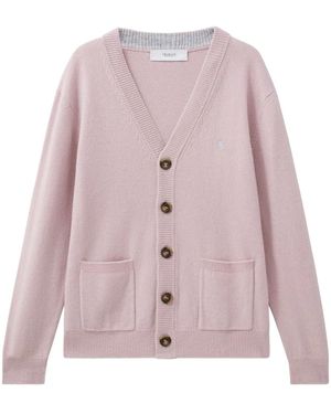 Pringle of Scotland Wool V-Neck Cardigan - Pink