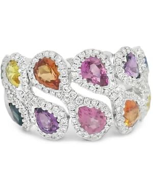 Lisa Nik Sapphire And Diamond Ring - White