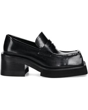 Jeffrey Campbell Square-Toe Court Shoes - Black