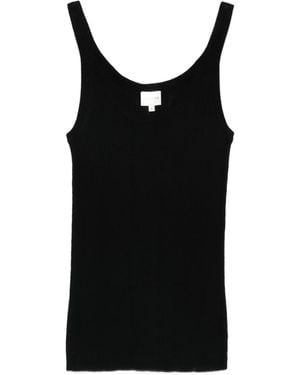 Herskind Ribbed-Trims Vest - Black