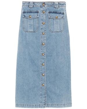 Zimmermann Gonna Con Bottoni - Blu