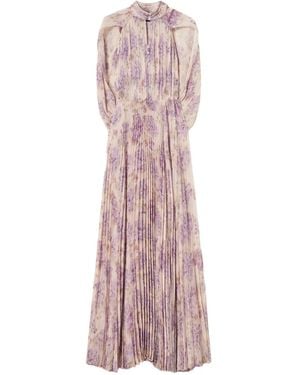 Twinset Pleated Floral-Print Dress - Pink