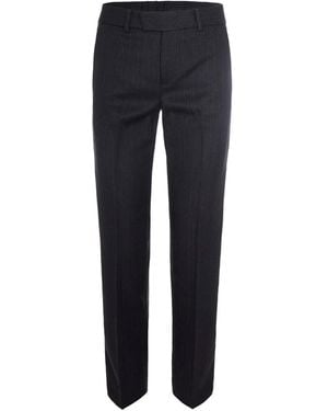 Liu Jo Pinstripe Tailored Trousers - ブルー