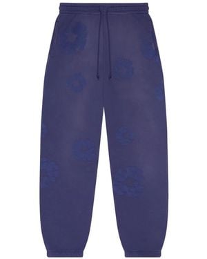 DENIM TEARS Mono Cotton Wreath Track Trousers - Blue