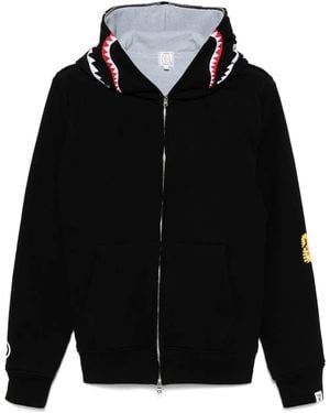 A Bathing Ape 2Nd Shark Hoodie Mit Reißverschluss - Schwarz