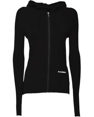 Jil Sander Hoodie À Logo Imprimé - Noir