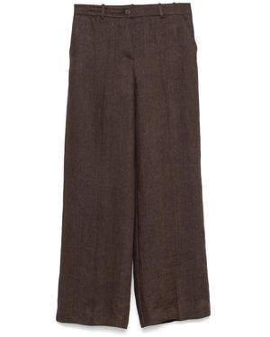 P.A.R.O.S.H. Linen Pants - Brown