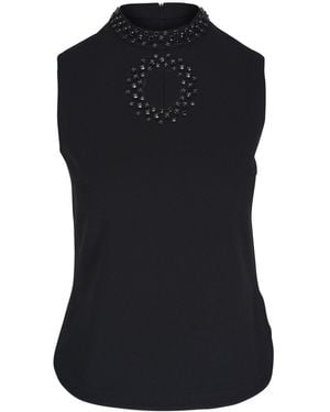 Akris Punto Crystal-embellished Jersey Top - Black