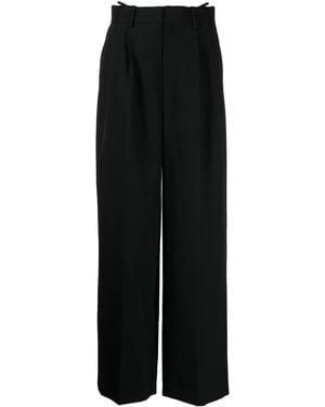 パンツ Alexander Wang Wide-Leg Trousers With Logo Drawstring And Alexander Wang wide-leg Lambskin Track Pants | Black