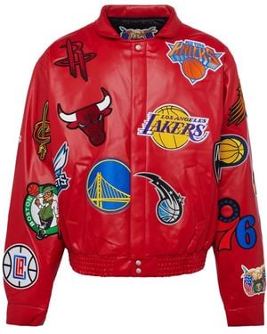 Jeff Hamilton X Nba Collage Jacket - Red