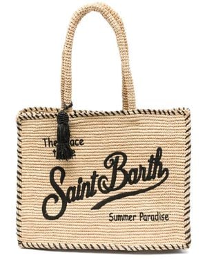 Mc2 Saint Barth Vanity ラフィア ハンドバッグ - ナチュラル
