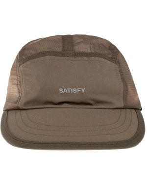 Satisfy Rippy Logo-Print Cap - Brown