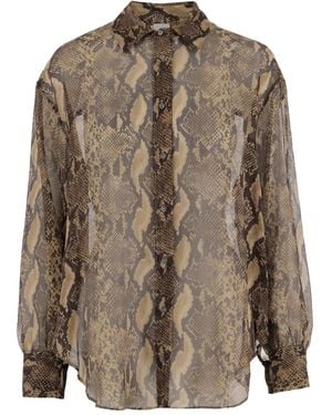 Aspesi Camicia Con Stampa - Marrone