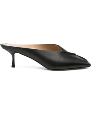 ADRIANNA FERETTI Leather Sandals - Black
