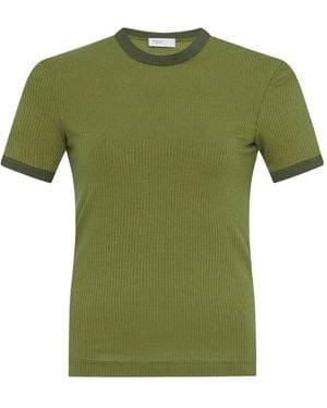Rosetta Getty Ribbed-Knit T-Shirt - Green