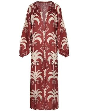 Johanna Ortiz Weaving Waves ミディドレス - レッド