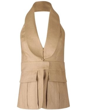 Alexis Micoli Halterneck Top - Natural