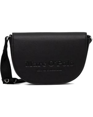 Marc O' Polo Small debossed-logo shoulder bag - Schwarz