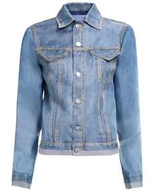 Elie Saab Chaqueta Con Estampado Vaquero - Azul