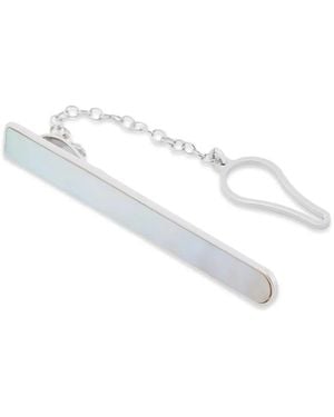 Giorgio Armani Sterling- Tie Clip - White
