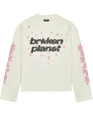 BROKEN PLANET T-Shirt Allstars En Maille Gaufrée - White