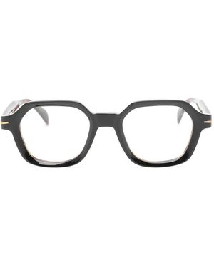 David Beckham Db7140 Geometric-Frame Glasses - Black