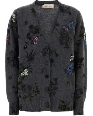 Blumarine Wool Blend Cardigan - Black