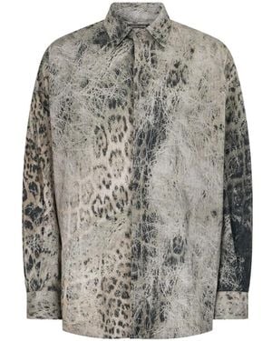 Roberto Cavalli Camicia Leopardata - Grigio