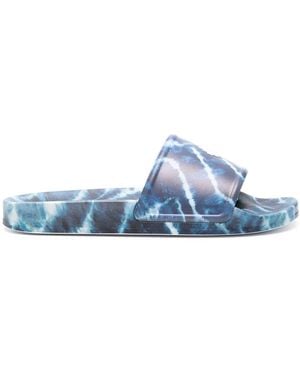 Marcelo Burlon Aop Soundwaves サンダル - ブルー