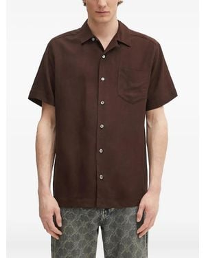 A.P.C. Short-Sleeve Pocket Shirt - Brown