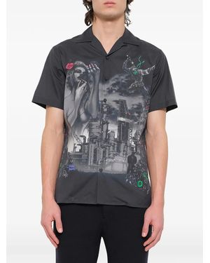 Lanvin Printed Bowling Shirt - Black