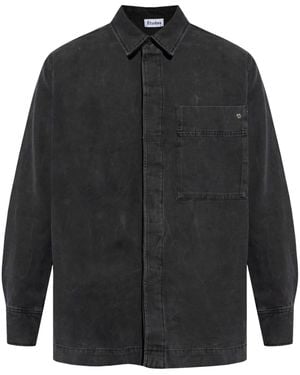 Etudes Studio Stud-Detail Denim Shirt - Black