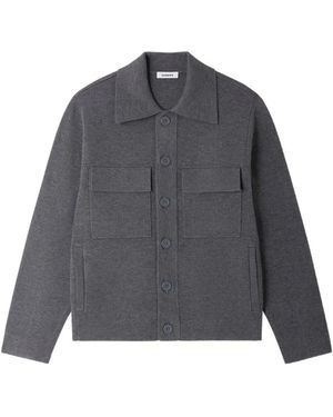 Sandro Jacke Mit Vordertasche - Schwarz