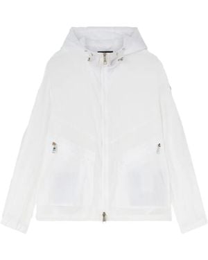 Add Zip Hooded Windbreaker - White