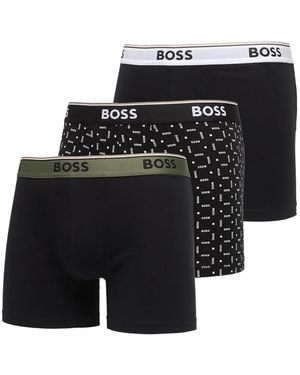 BOSS Lot De Trois Boxers À Taille Logo - Black