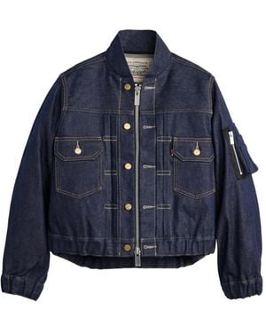 Sacai X Levi's Panelled Denim Jacket - Blue