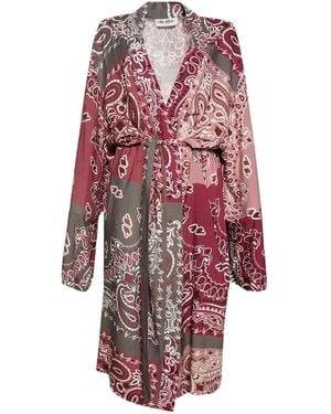 The Attico Bandana-Print Kimono - Red