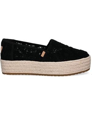TOMS Platform Espadrilles - Black
