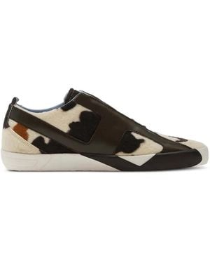 DIESEL S-Slante-D Low Animal-Print Trainers - Natural