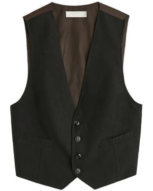 Our Legacy Button V-Neck Vest - Black